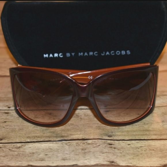 Marc By Marc Jacobs Accessories - Marc by Marc Jacobs Dark Brown Logo Sunglasses